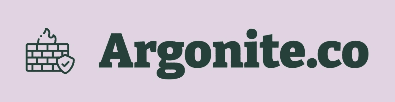 A purple background with the word argonia written in green.